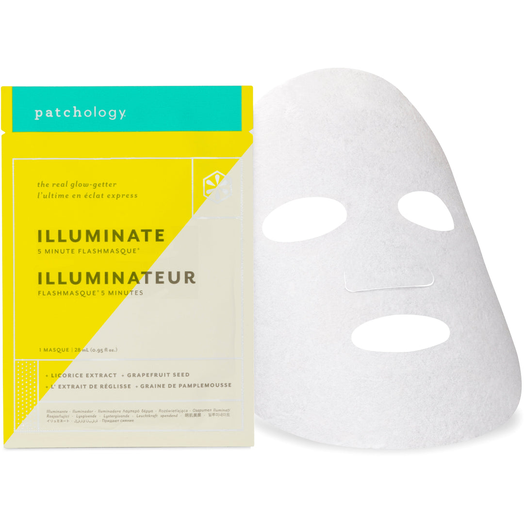 Patchology FlashMasque izgaismojoša maska ar loksnes masku